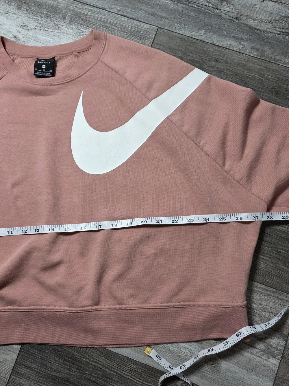 Nike Women's Dri-FIT 'Get Fit' Cropped Oversized Swoosh Graphic Sweater Sz XL
